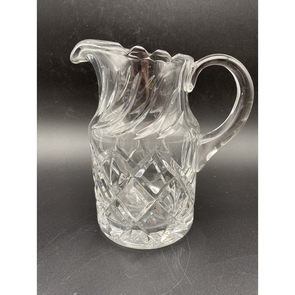 Rogaska Crystal Pitcher Diamond‎ Pattern 6" Signed